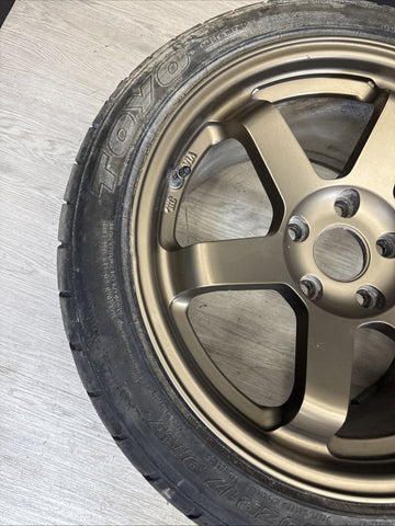 17x9 MATTE BRONZE TE37 STYLE WHEELS FITS HONDA CIVIC EG EK S2000
