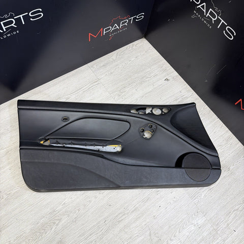 01-06 BMW E46 M3 DRIVER LEFT SIDE DOOR PANEL CARD BLACK OEM
