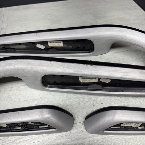 01-06 BMW E46 M3 Convertible Interior Armrests Trim Set Brushed Aluminum *Notes*