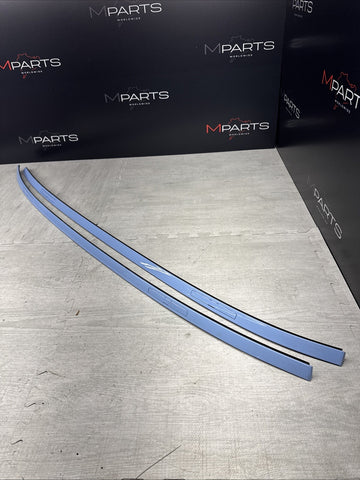 BMW G87 M2 21-23 Competition Left Right Roof Rail Trim Moldings Blue 7343540
