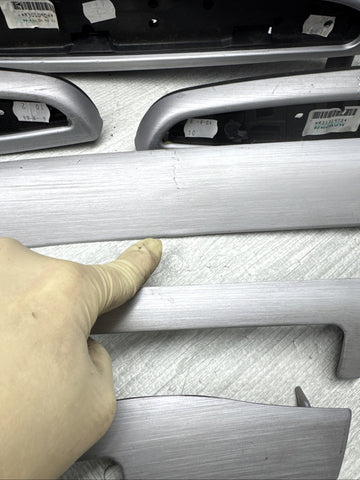 01-06 BMW E46 M3 Convertible Interior Armrests Trim Set Brushed Aluminum *Notes*
