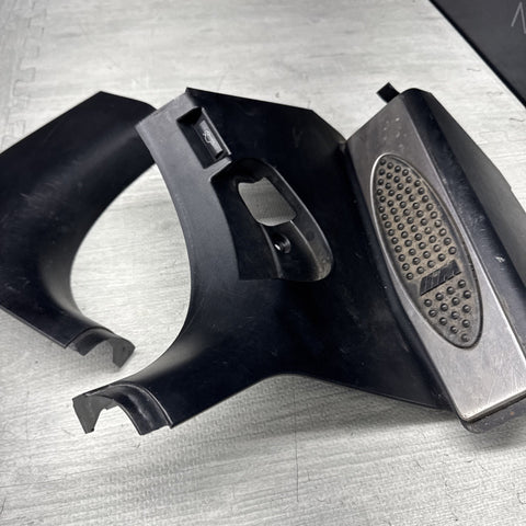 01-06 BMW E46 M3 Left Right Kick Dead Pedals Covers Trims Panels Genuine Black