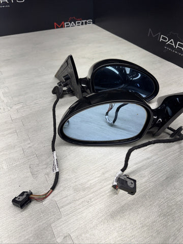 01-06 BMW E46 M3 Side View Door Mirrors Pair Painted Jet Black *Notes*