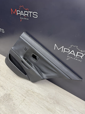 BMW E36 M3 Sedan Right Passenger Rear Black Leather Door Card Panel 51422258036