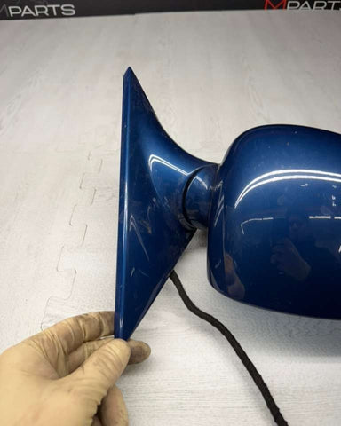 2001-2006 BMW M3 E46 Door Mirror Right Side View Topaz Blue OEM Used