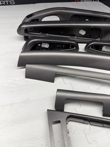 01-06 BMW E46 M3 Convertible Interior Armrests Trim Set Titan Shadow *Notes*