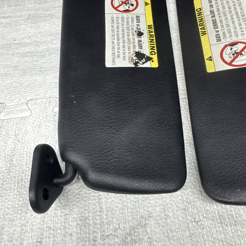 01-06 BMW E46 M3 Convertible Left Right Sunvisors Sun Visors Black Pair *NOTES*