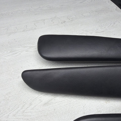 01-06 BMW E46 M3 Convertible Door Upper Arm Rest Armrest Pads Black