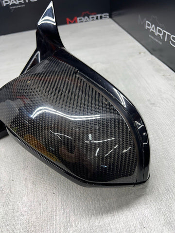 14-20 OEM BMW F22 F23 F87 M2 Right Passenger Mirror Assembly Carbon Fiber Cover