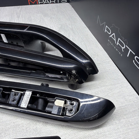 01-06 BMW E46 M3 Coupe Interior Armrests Trim Set Piano Black*Notes*