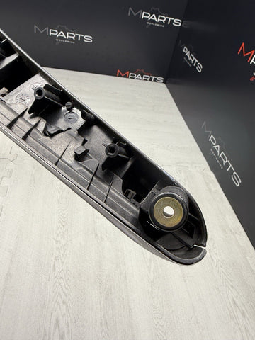 01-06 BMW E46 M3 Brushed Aluminum/Black Door Trim Armrest Right Front Passenger