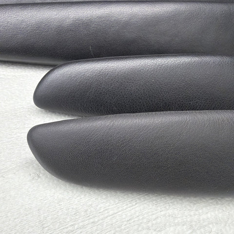 01-06 BMW E46 M3 Convertible Door Upper Arm Rest Armrest Pads Black