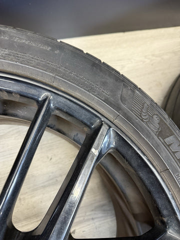 NISSAN GTR R35 FRONT & REAR SET ALLOY WHEELS RIMS BLACK OEM STAGGERED