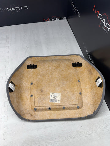 00-06 BMW E46 325 M3 COUPE FRONT SEAT BACK REST STORAGE PANEL OEM DOVE GREY