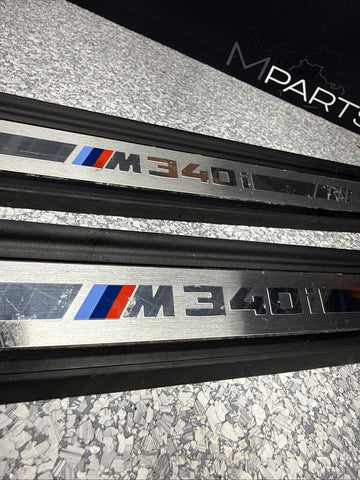 20-22 OEM BMW G20 M340 Front Door Sill Scuff Plates Covers Trims