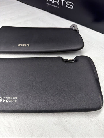 BMW 94-99 E36 M3 Black Sun Visors Sunvisors Pair OEM *Notes*