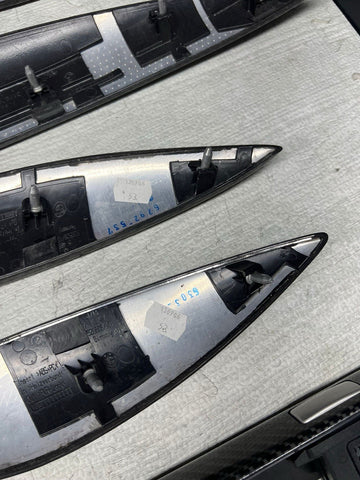06-07 OEM BMW E63 E64 M6 Front Rear Door Dash Center Console Carbon Trim SET