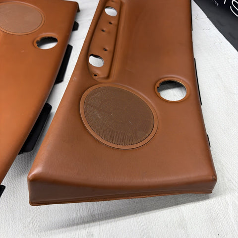 01-06 BMW E46 M3 Convertible Rear Left Right Door Cards Panels Trims Cinnamon