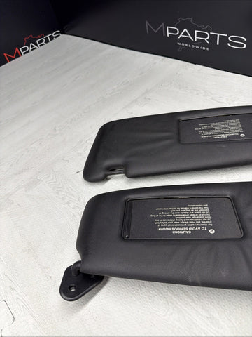 BMW 94-99 E36 M3 Black Sun Visors Sunvisors Pair OEM *Notes*