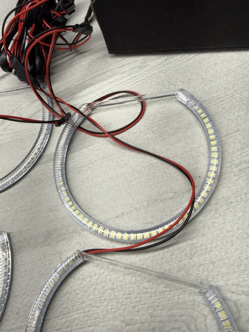 Xenon White Headlight SMD LED Angel Eyes Halo Rings BMW E39 E46 3 5 Series