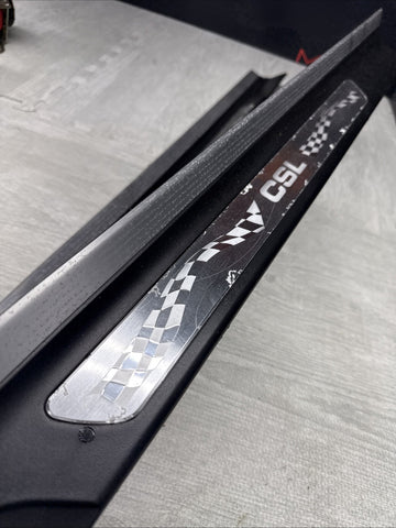 BMW E46 M3 CSL OEM Kick Scuff Plates Door Sills 8204114 8204113