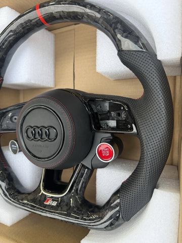 Custom Audi Rs3 S3 A3 Steering Wheel Forged Carbon Fiber