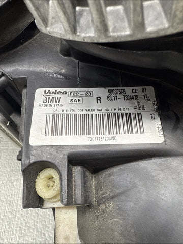 BMW F22 F23 F87 M2 RIGHT PASSENGER SIDE XENON ADAPTIVE HEADLIGHT ASSEMBLY OEM