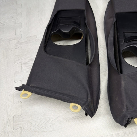 GENUINE BMW E46 B Pillar Trims Column Cover Pillars Pair Black *Peeling*