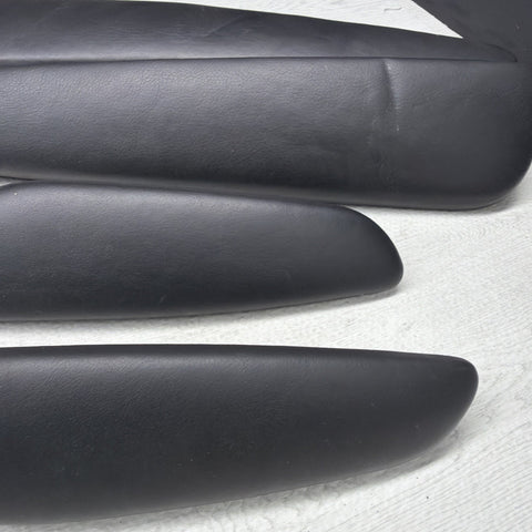 01-06 BMW E46 M3 Convertible Door Upper Arm Rest Armrest Pads Black