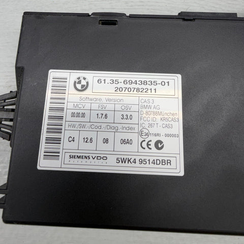 06-11 BMW E90 E92 325i 328i 335i CAS Comfort Access Module Unit OEM 6943835