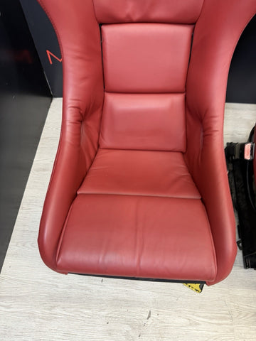 BMW E46 M3 01-06 Recaro Pole Position CS Seats Reupholstered Imola Red  *Notes*