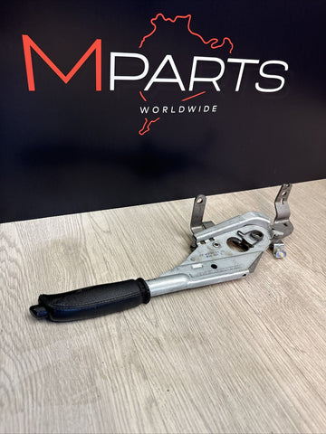 01-06 BMW E46 M3 E BRAKE EMERGENCY PARKING HANDLE LEATHER MECHANISM 1164489