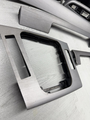 01-06 BMW E46 M3 Convertible Interior Armrests Trim Set Brushed Aluminum *Tabs