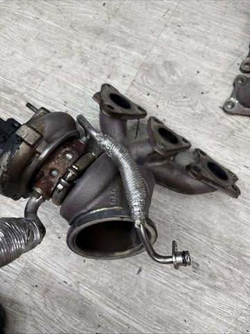 OEM BMW F80 F82 F83 F87 M2 M3 M4 S55 Engine Turbos Turbocharger Set Complete 34k