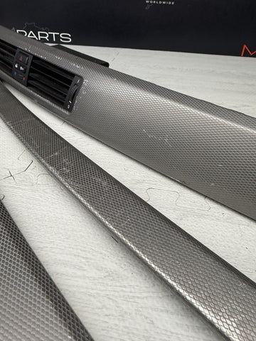 09-13 OEM BMW E92 E93 335is Dash Glacier Silver Aluminum Interior Trim Set