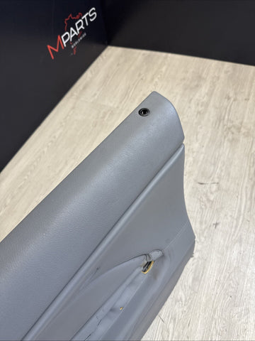 01-06 BMW E46 M3 PASSENGER RIGHT SIDE DOOR PANEL CARD DOVE GREY GRAY OEM