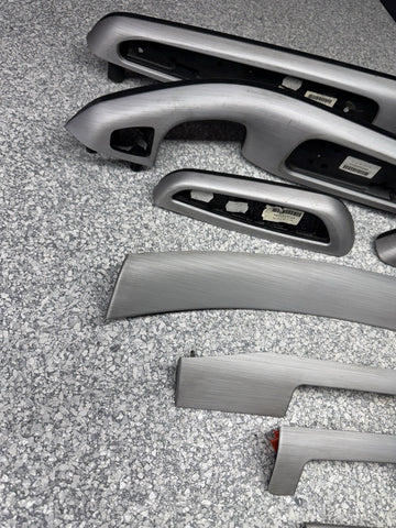 01-06 BMW E46 M3 Convertible Interior Armrests Trim Set Brushed Aluminum