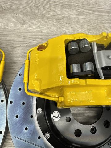 01-06 BMW E46 M3 BREMBO Big Brake Kit Yellow Calipers Rotors Set NEW Plug Play