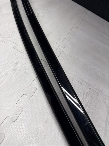 08-13 BMW E92 335 M3 Coupe Roof Rails Mouldings Pair 51138045379 Sapphire Black