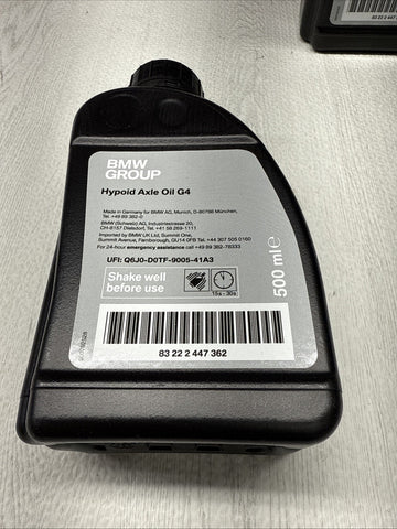 3 Bottles BMW OEM Hypoid Axle G4 Differential Oil Change Kit 83222447362