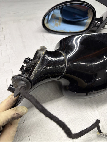 01-06 BMW E46 M3 Side View Door Mirrors Pair Jet Black *Notes*