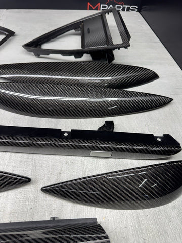 06-07 OEM BMW E63 E64 M6 Front Rear Door Dash Center Console Carbon Trim *Notes*