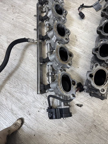 06-10 BMW M5 M6 S85 Individual Throttle Body Assembly ITB Fuel Rail Injectors