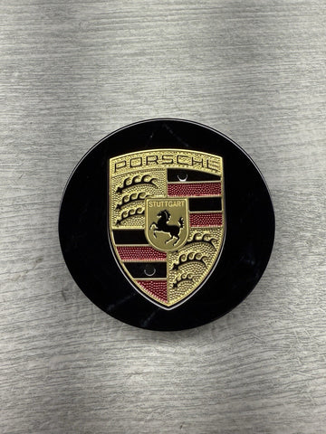 OEM Wheel Hub Center Cap Gloss Black Porsche 911 Boxster Cayenne 9P1601147AJE1