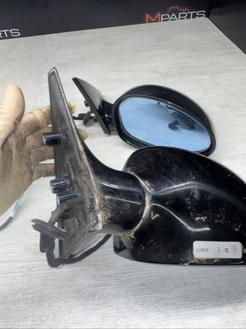 01-06 BMW E46 M3 Side View Door Mirrors Pair Painted Jet Black *Notes*