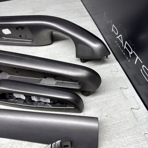 01-06 BMW E46 M3 Convertible Interior Armrests Trim Set Titan Shadow (7)
