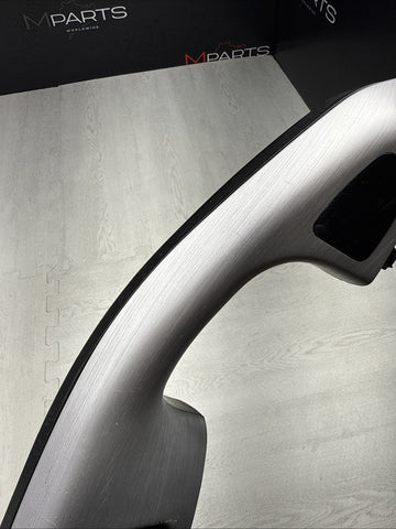 01-06 BMW E46 M3 Brushed Aluminum/Black Door Trim Armrest Right Front Passenger