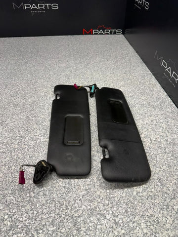 07-13 BMW E93 CONVERTIBLE 328I 335I M3 Left & Right Sun Visor Pair Black OEM