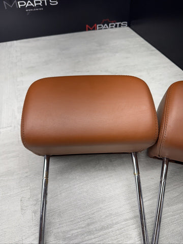 2001-2006 BMW E46 M3 Convertible Cinnamon Rear Headrests Head Rests Pair OEM