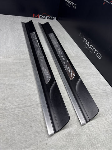 BMW E46 M3 CSL OEM Kick Scuff Plates Door Sills 8204114 8204113